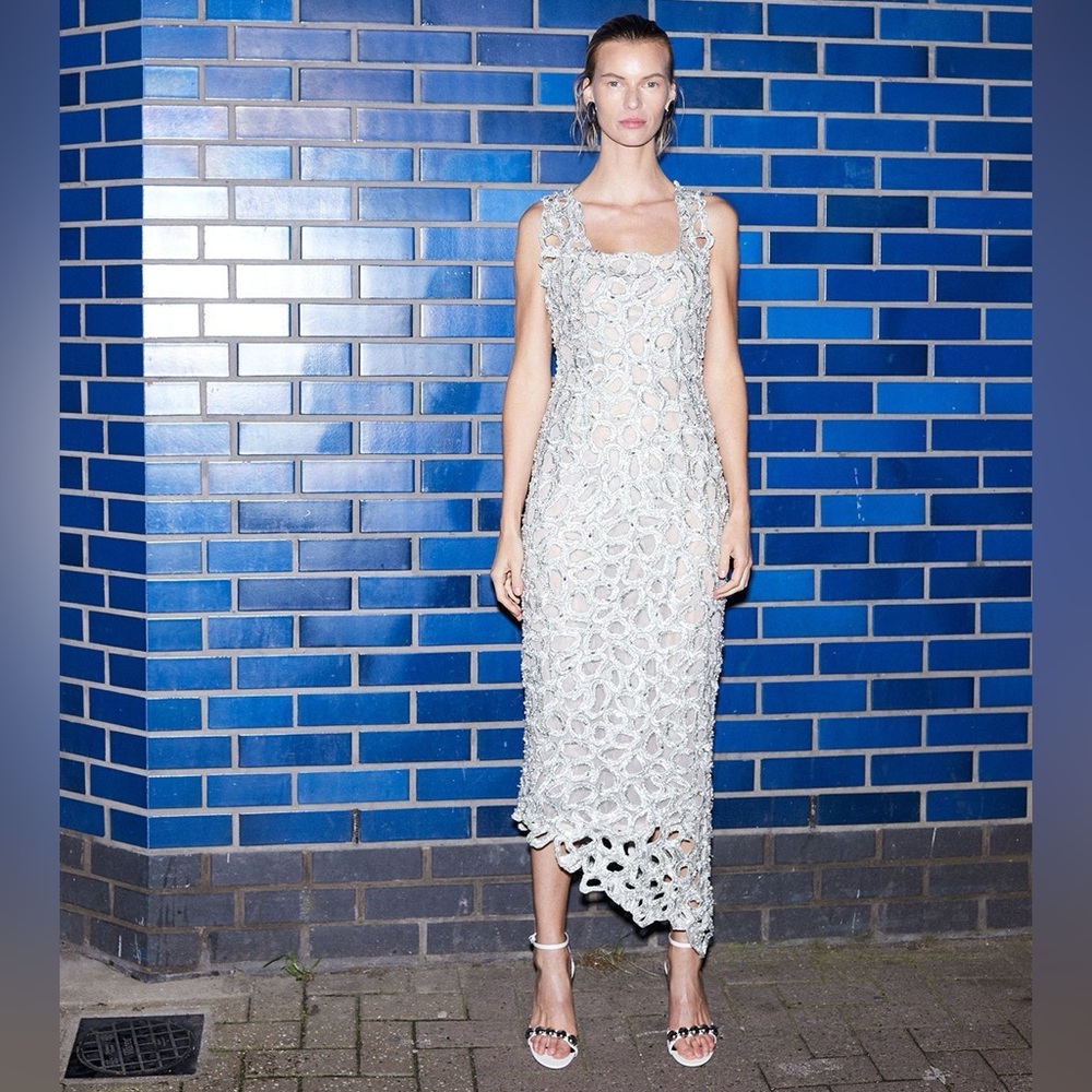 Rachel Gilbert Everett sequin cut-out dress
